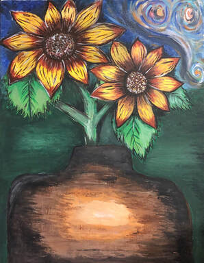 art sunflower painting